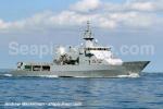 ID 6270 HMNZS OTAGO (P148) the first of two new OPV's (offshore patrol vessels) ordered by the Royal New Zealand Navy as part of the NZ$500 million, seven-ship Project Protector programme, sails for Auckland,...